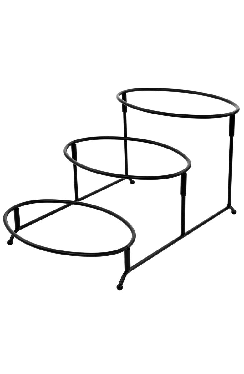 Elama 3 Tier Oval Plate Porcelain Serveware Set, Alternate, color, White