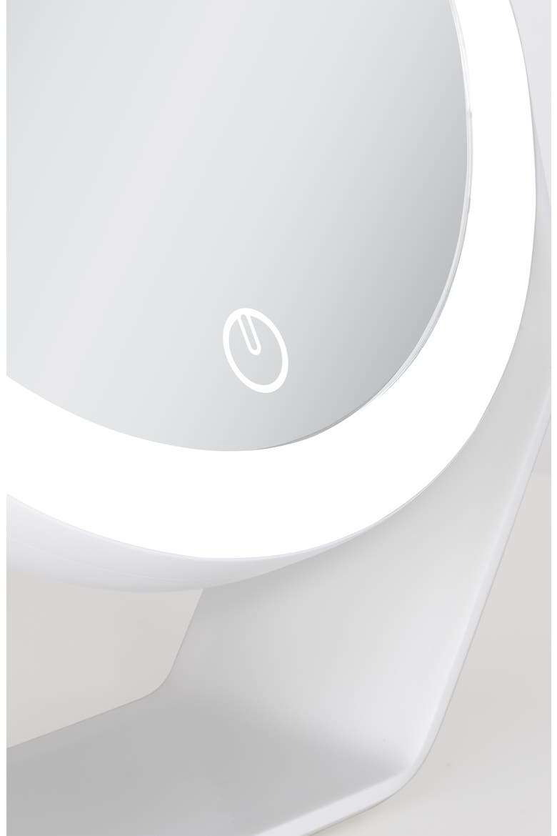 LED Lighted Makeup Mirror with 5X/1X Magnification, Rechargeable, Alternate, color, White