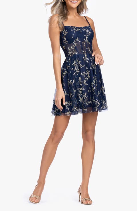 Glitter Mesh Party Minidress