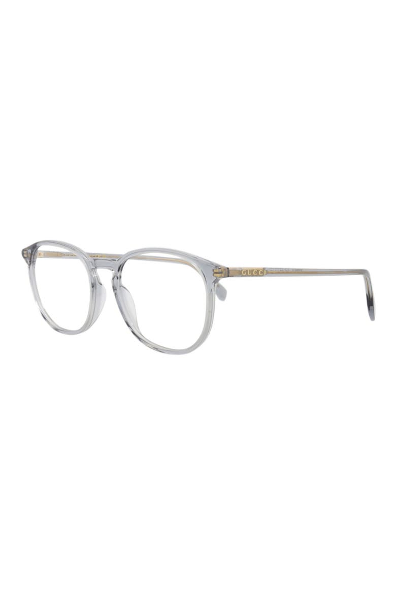 51mm Round Optical Glasses, Alternate, color, LIGHT BLUE TRANSPARENT