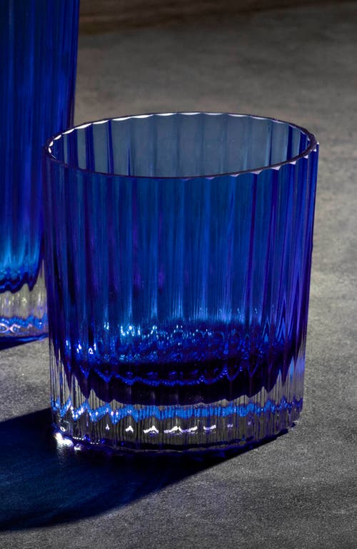 Missoni Home Tableware Wine Glasses Nastri Set Of 6  Blue 10 Oz, H 3.3"