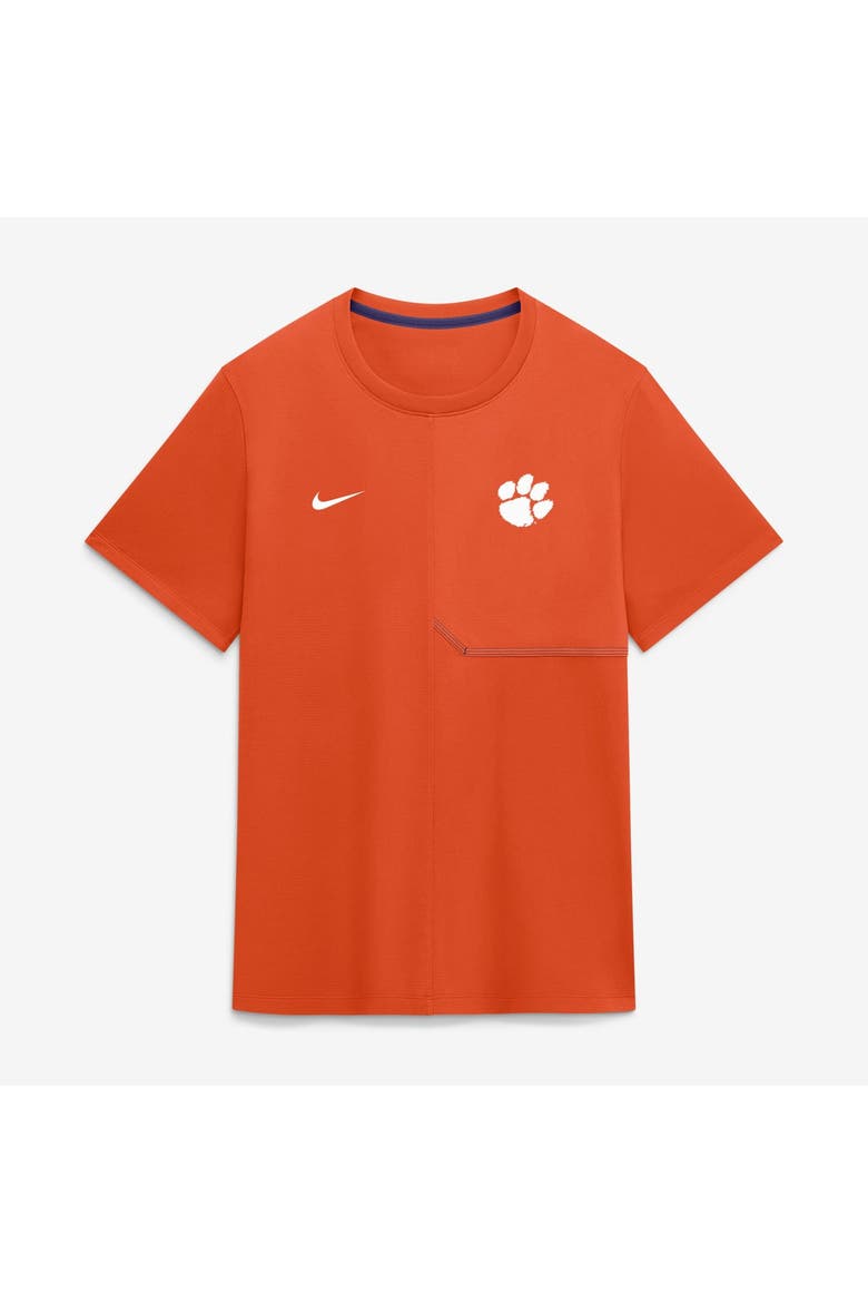 Men's Nike Orange Clemson Tigers 2026 Sideline UV Dri-FIT Coaches Shirt, Main, color, Orange