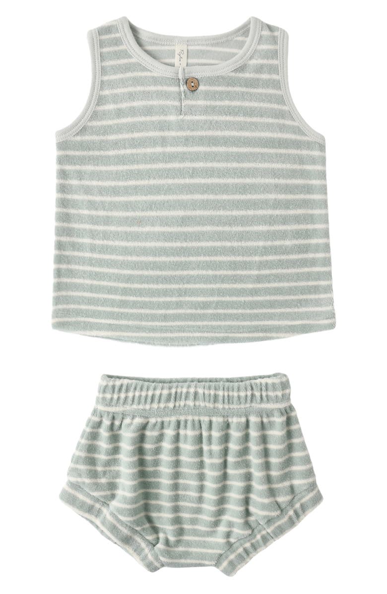 Rylee + Cru Terry Tank & Shorts Set, Alternate, color, Seafoam