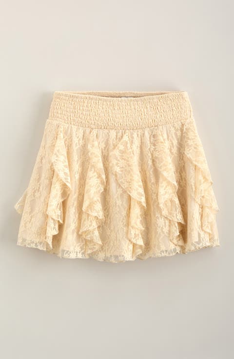Kids' Tiered Lace Skort