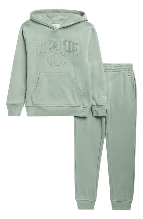 Kids' Embossed Hoode & Joggers Set