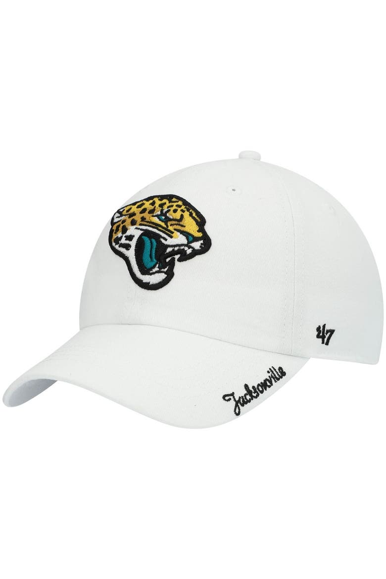 Women's '47 White Jacksonville Jaguars Miata Clean Up Logo Adjustable Hat, Alternate, color, White