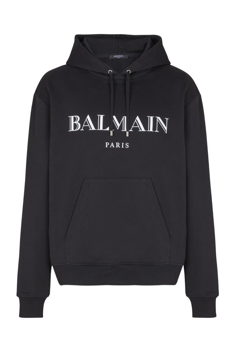 Printed Hoodie, Alternate, color, black