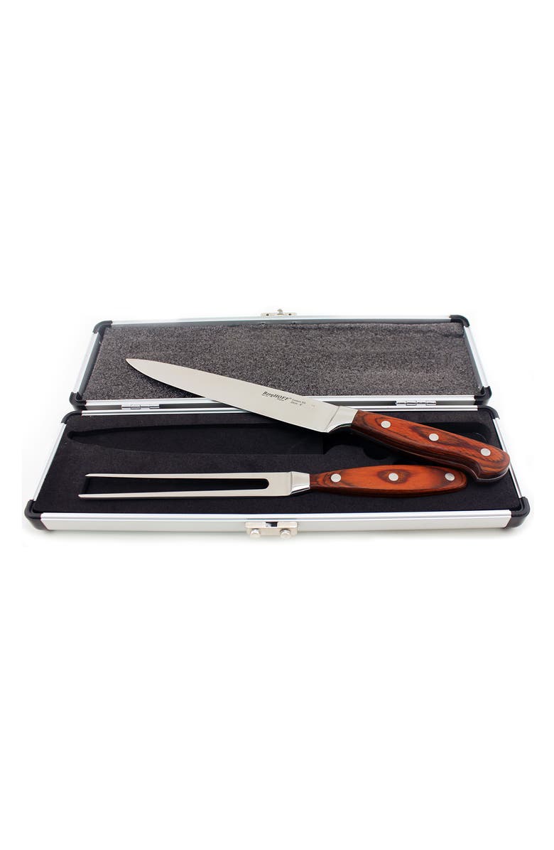 BergHOFF INTERNATIONAL 3-Piece Stainless Steel Carving Set with Case, Main, color, 