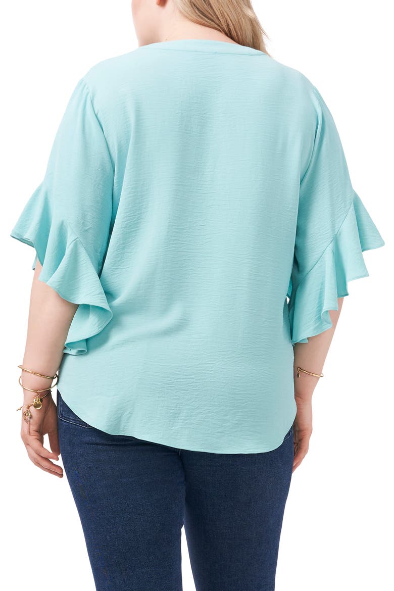Flutter Sleeve Blouse, Alternate, color, CRYSTAL LAKE