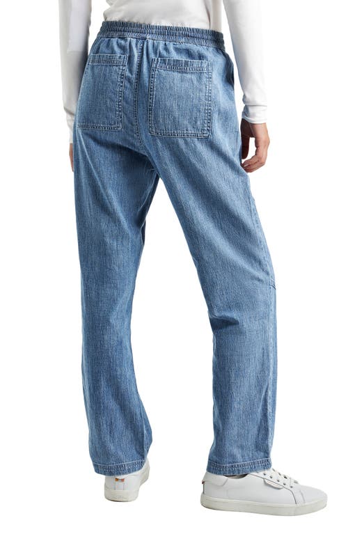 Splendid Shay Tie Waist Chambray Pants In Indigo
