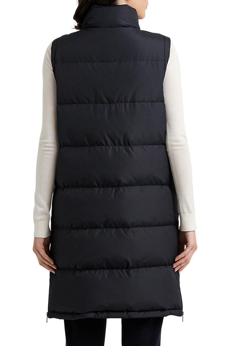 Long Down Puffer Vest, Alternate, color, DK NAVY