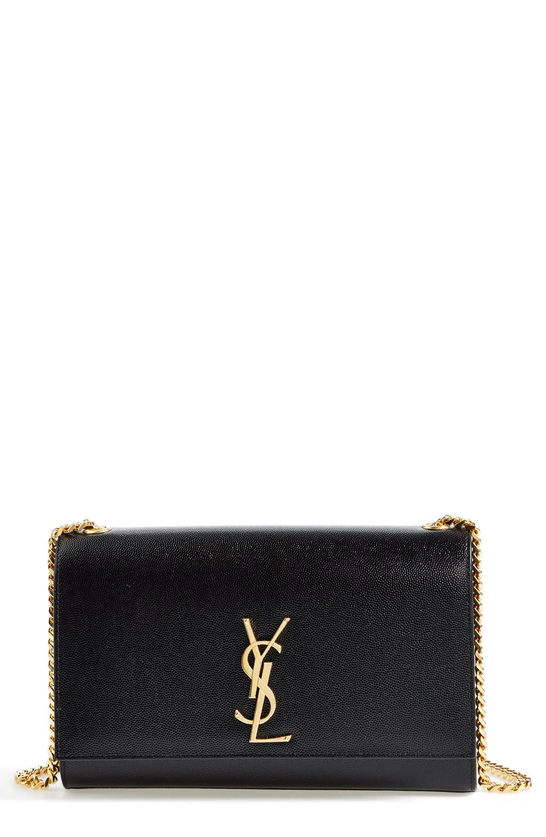 Saint Laurent Medium Kate Leather Chain Shoulder Bag, Main, color, 