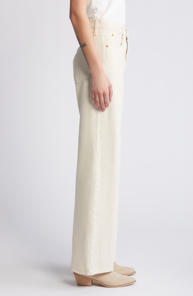 SLVRLAKE Grace High Waist Wide Leg Jeans, Alternate, color, Ecru