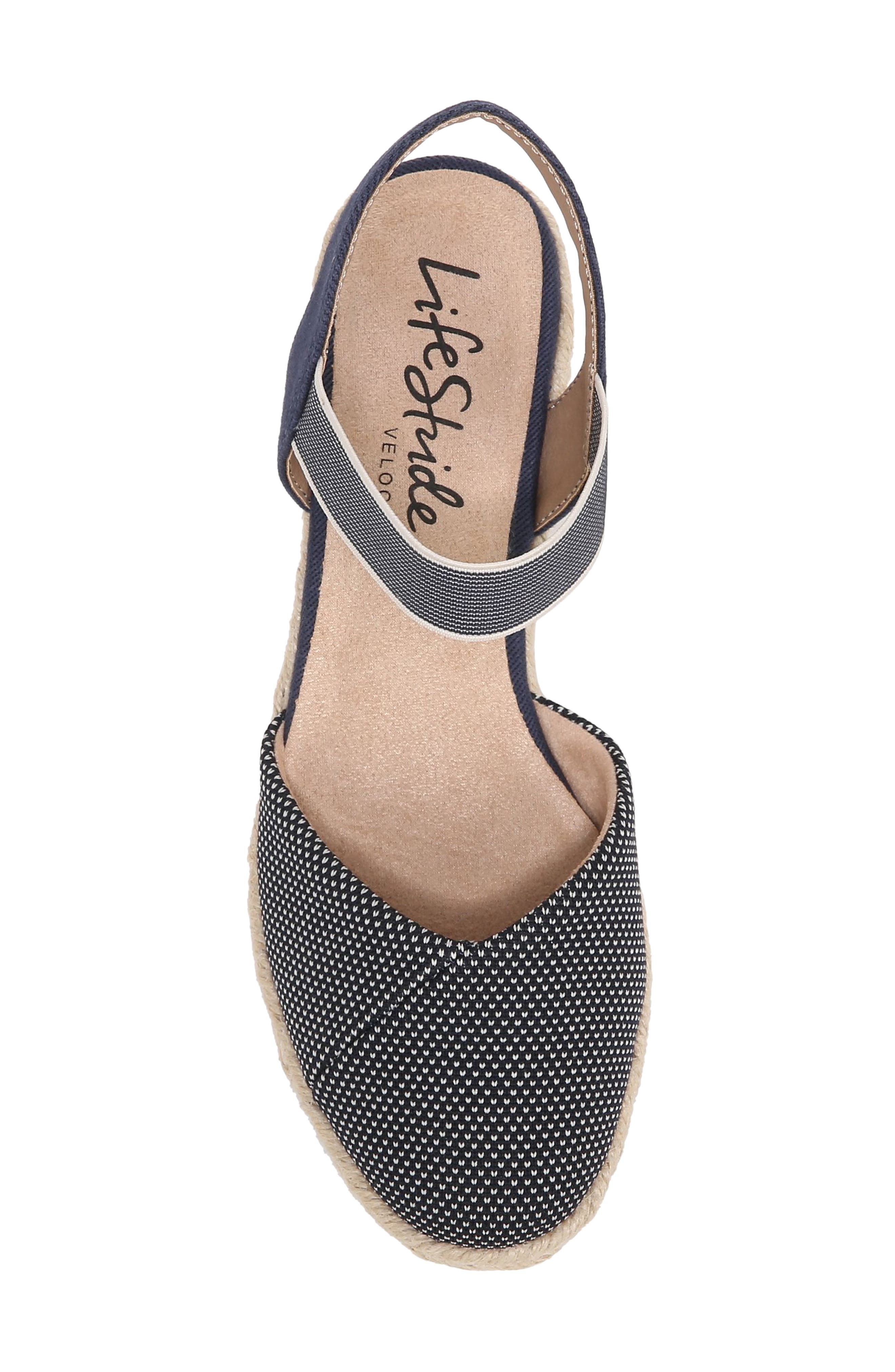 Kimmie Ankle Strap Espadrille Sandal, Alternate, color, NAVY