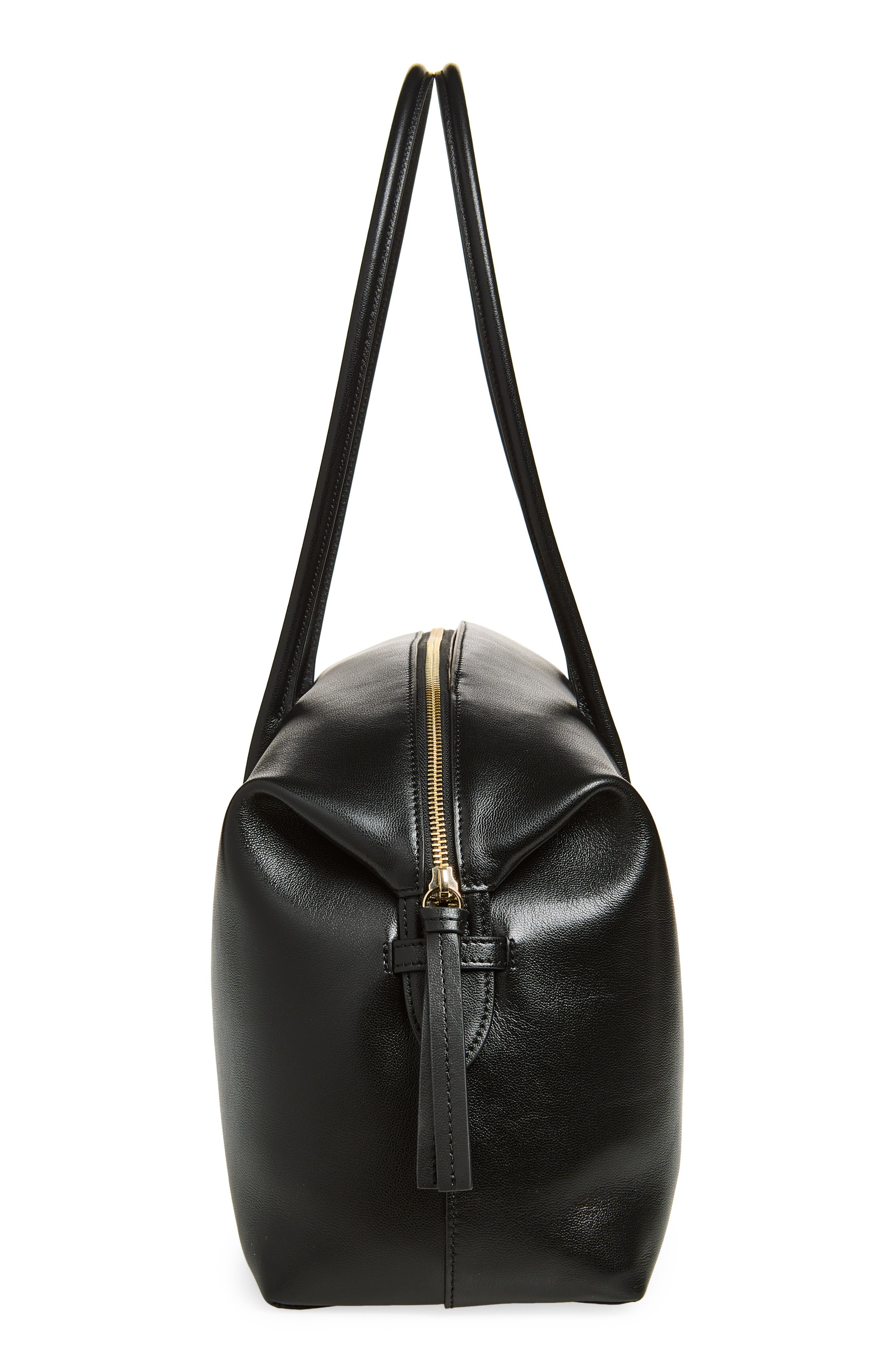 DeMellier The Stockholm Leather Top Handle Bag, Alternate, color, Black