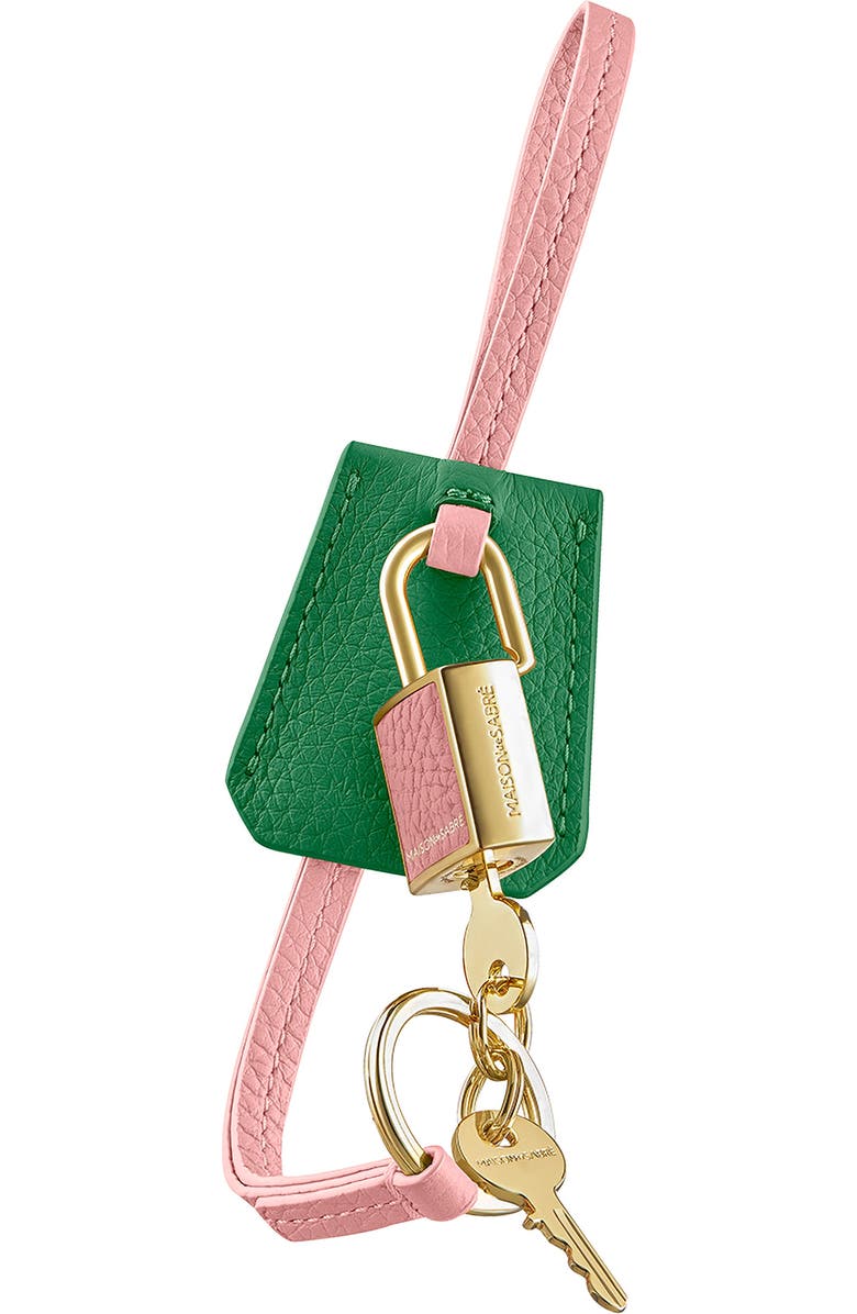 MAISON de SABRÉ The SABRÉMOJI Padlock Charm, Alternate, color, Emerald Lily