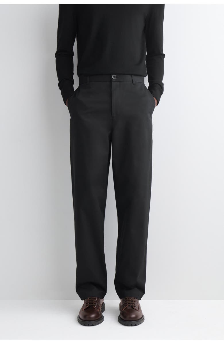 COS Cotton Straight-Leg Chinos, Alternate, color, Black