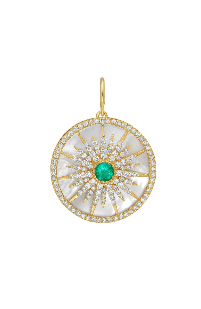 Lionheart 14K Gold Seasons Sunburst Interchangeable Charm, Main, color, Gold