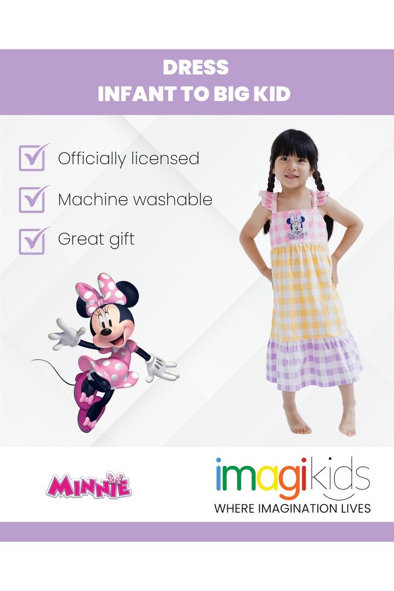 Minnie Mouse Sleeveless Midi Dress, Alternate, color, Minnie Gingham Multi