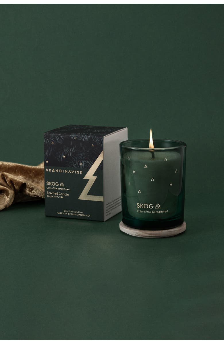 SKANDINAVISK SKOG Special Gold Edition Scented Candle 200g, Alternate, color, Forest Green