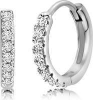 Chanteur Kids' Pavé Crystal Hoop Earrings