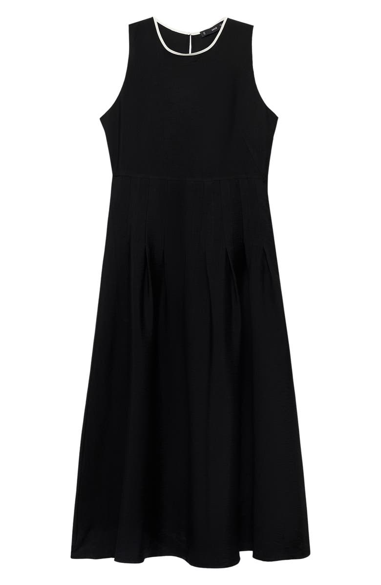 MANGO Sleeveless Belted Flared Midi Dress, Alternate, color,