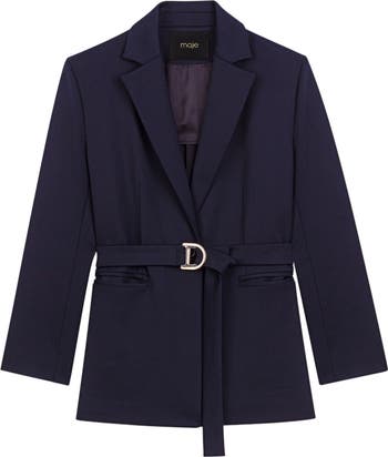 Suit jacket with pleated back