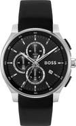 BOSS Peak 2.0 Chronograph Leather Strap Watch, 45mm