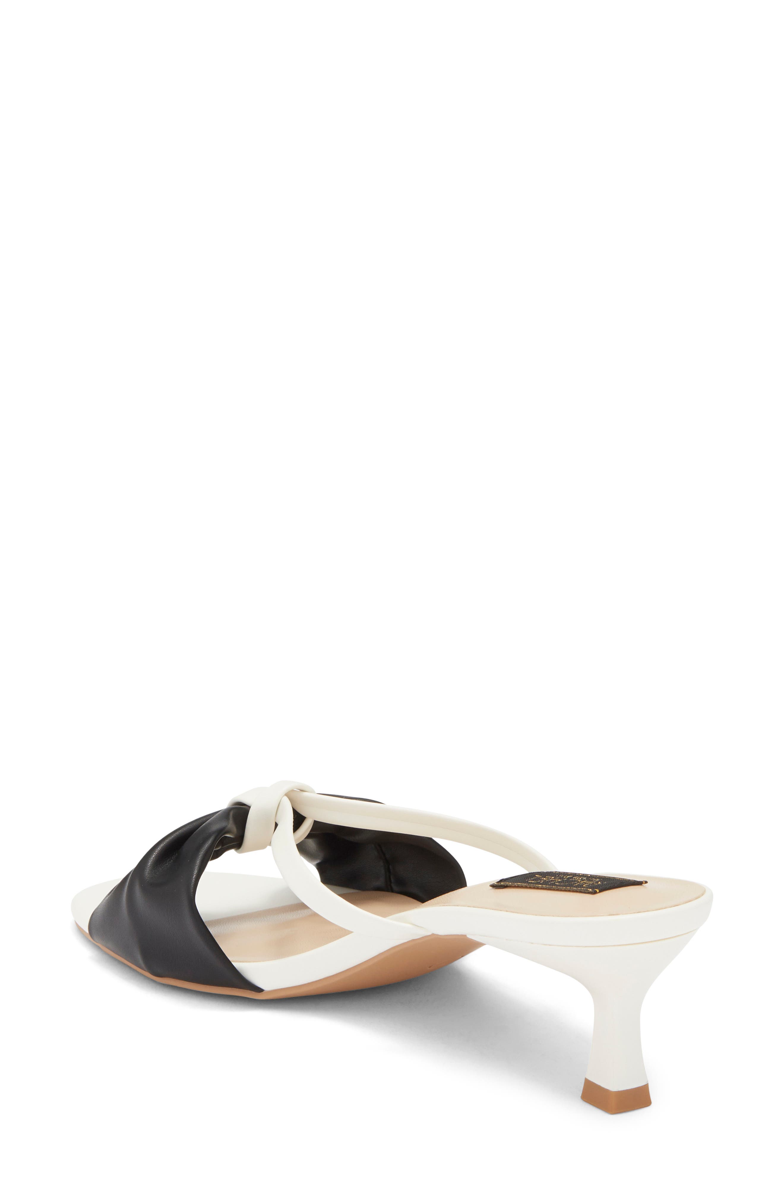 RACHEL Rachel Roy Jane Bow Slide Sandal, Alternate, color, Black/ White