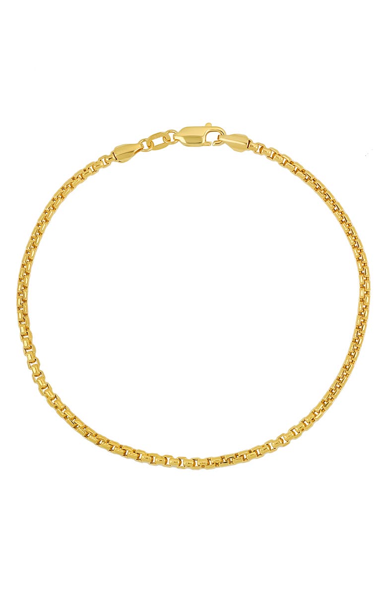 Bony Levy Men's 14K Gold Box Chain Bracelet, Main, color, 