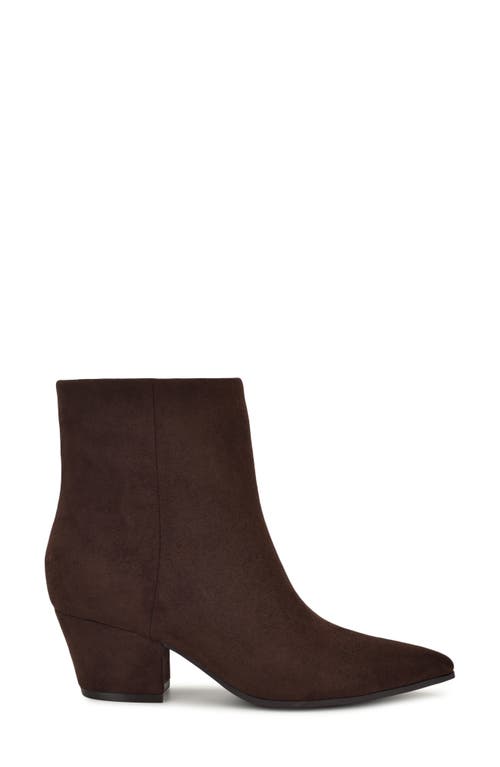 Nine West Serri Block Heel Bootie In Brown