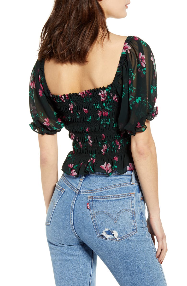 WAYF Amber Smocked Top, Alternate, color,