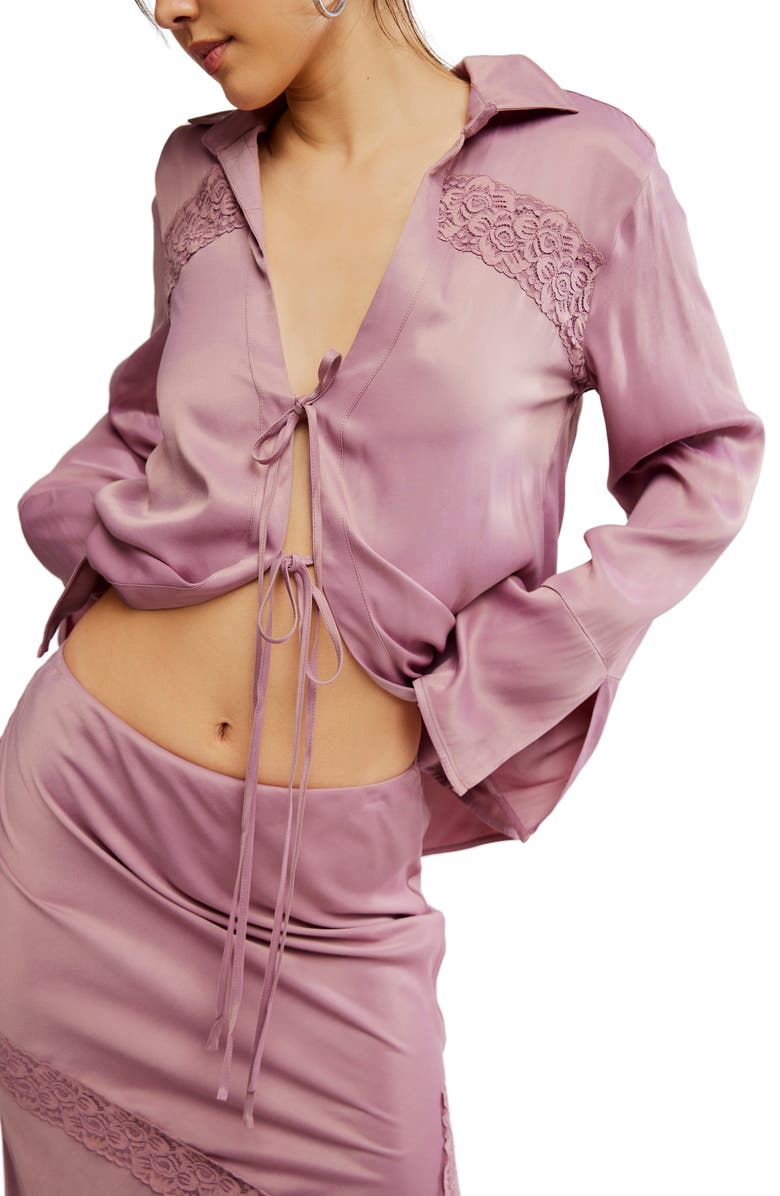 Free People Lucia Tie Top & Maxi Skirt Set, Alternate, color, Nostalgia Rose