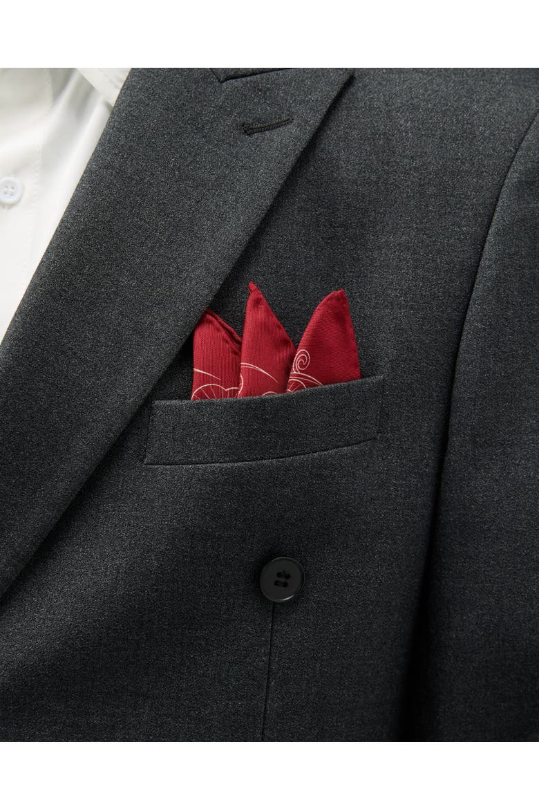 Equestrian Dreams Silk Pocket Square, Alternate, color, Red