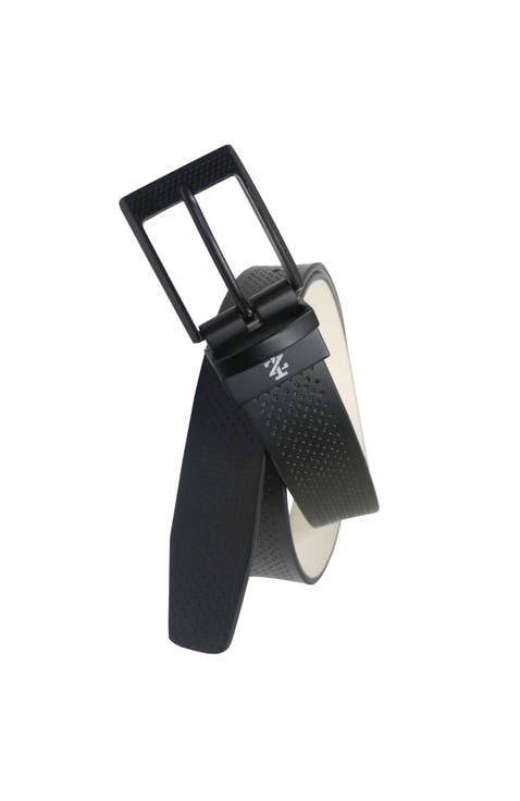 Golf Reversible Embossed Perf to Smooth Texture Leather Belt