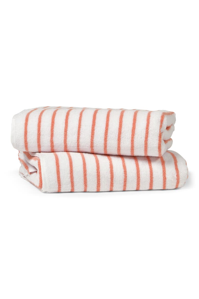 2-Pack Cabana Beach Towels, Main, color, STRIPES CORAL