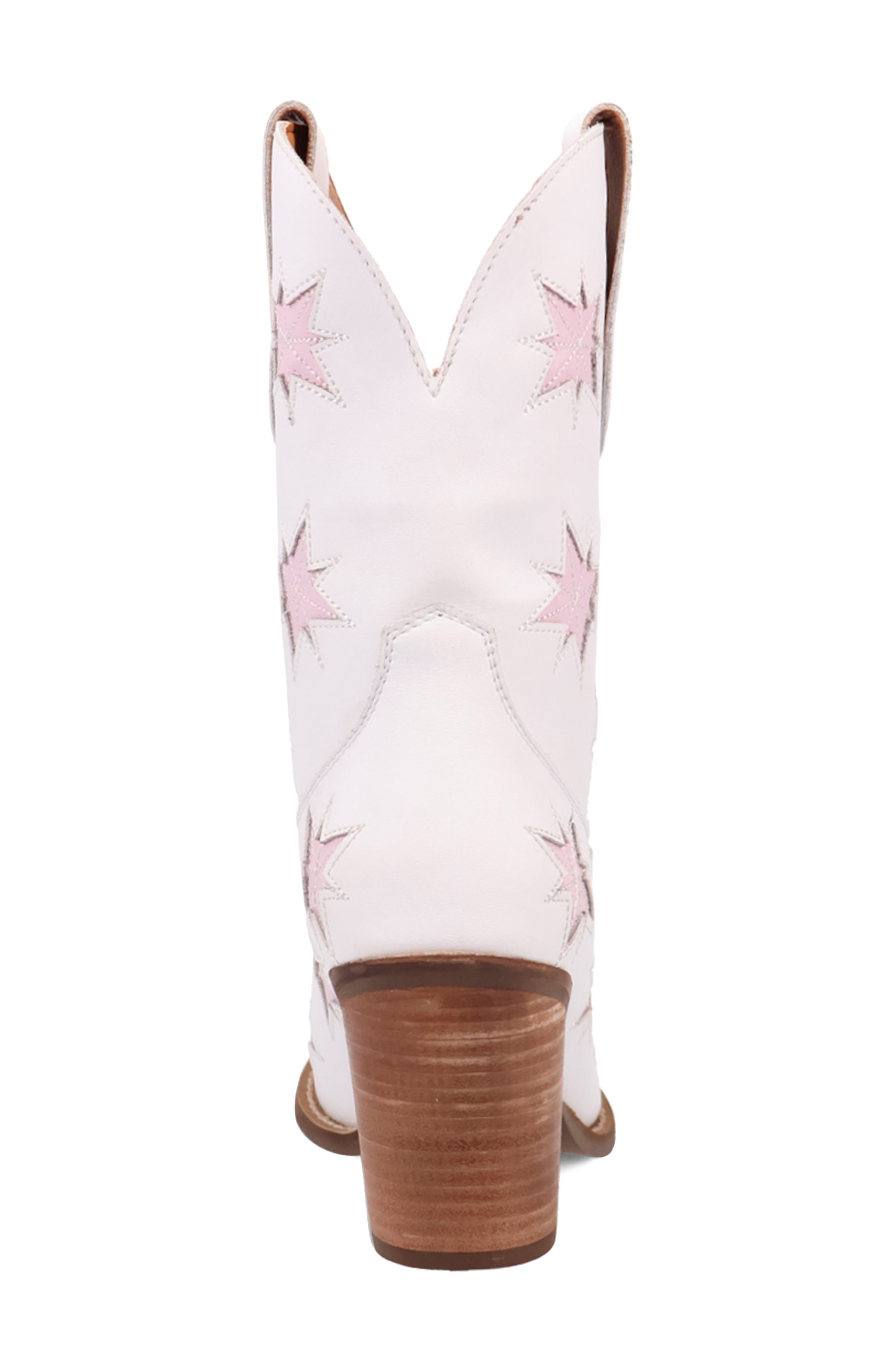 Starburst Western Boot, Alternate, color, WHITE