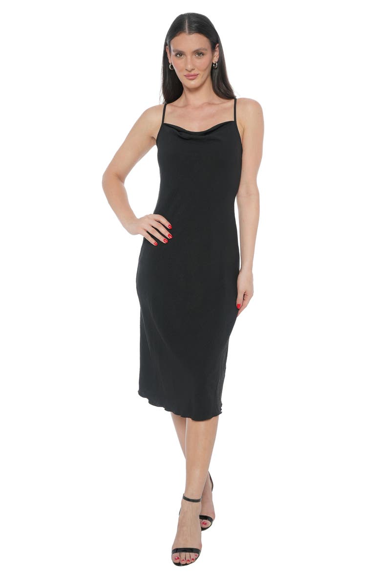 Airflow Midi Dress, Alternate, color, BLACK