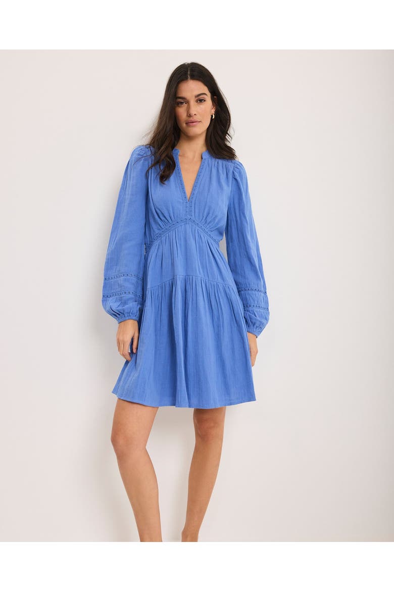 Cotton Cheesecloth Mini Dress, Alternate, color, Blue
