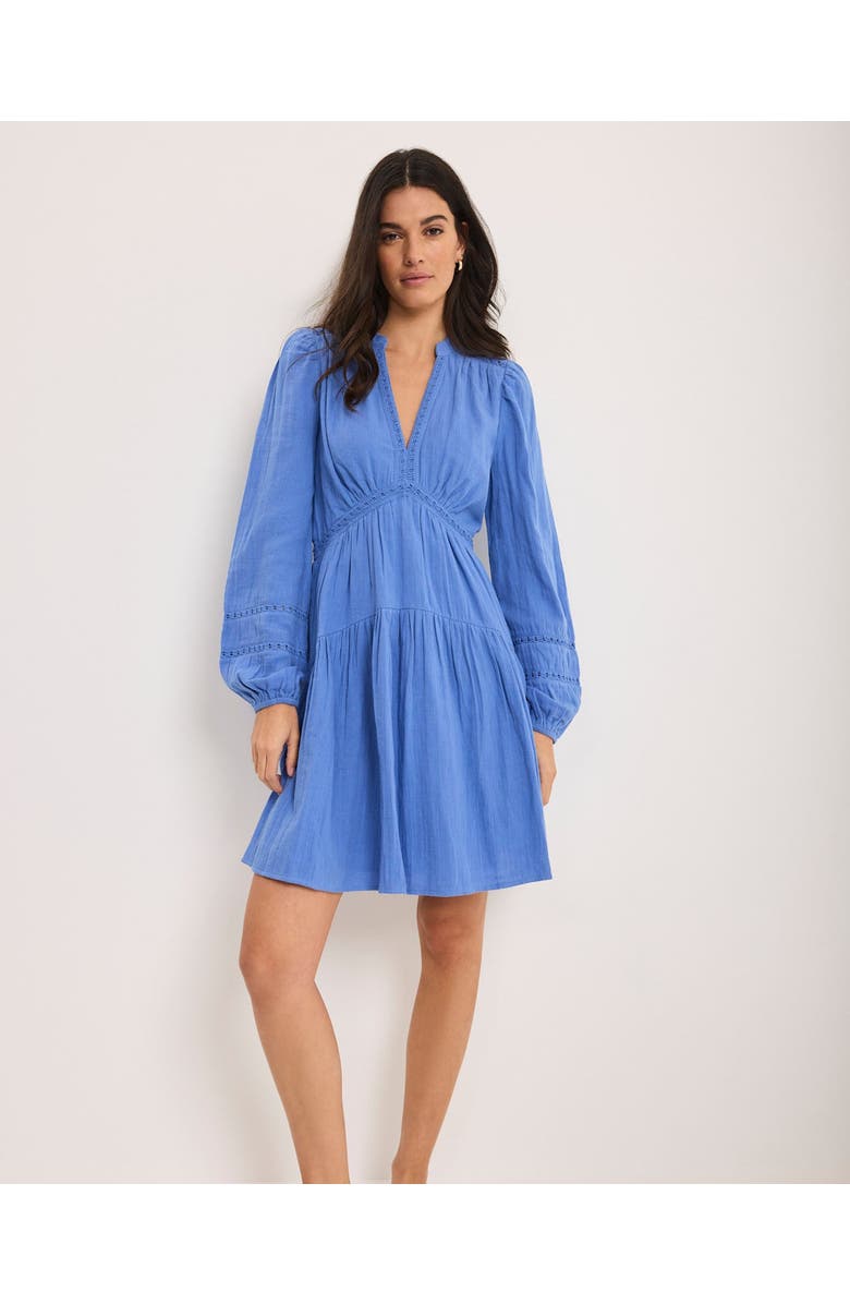 MINT VELVET Cotton Cheesecloth Mini Dress, Alternate, color, Blue
