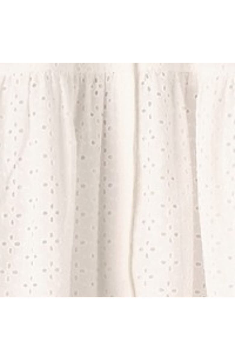 Whistles Long Sleeve Broderie Midi Dress, Alternate, color, White