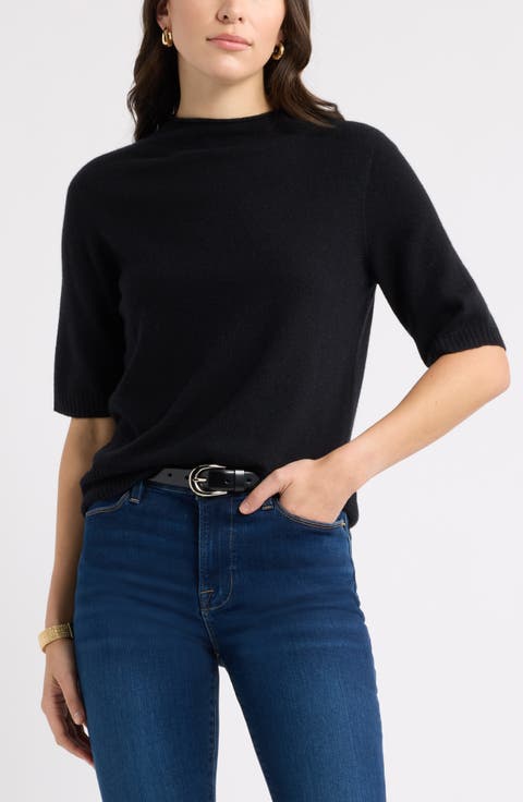 Wool & Cashmere Blend Roll Neck Sweater