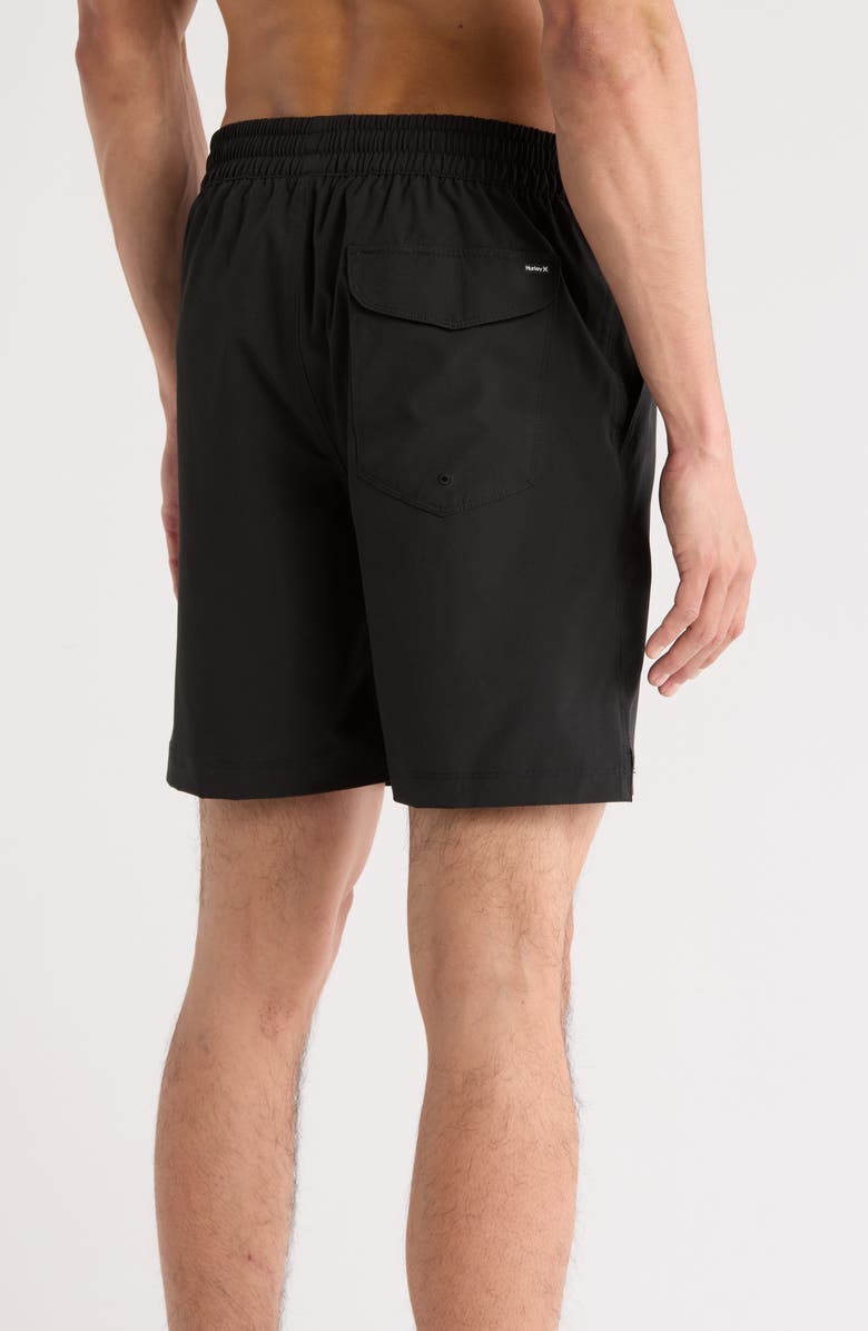 Hurley Crossover Volley Swim Trunks, Alternate, color, Bk3 Black
