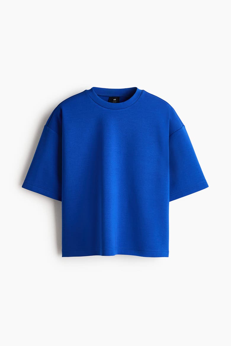 Oversized-fit Scuba Knit T-shirt, Alternate, color, Bright blue