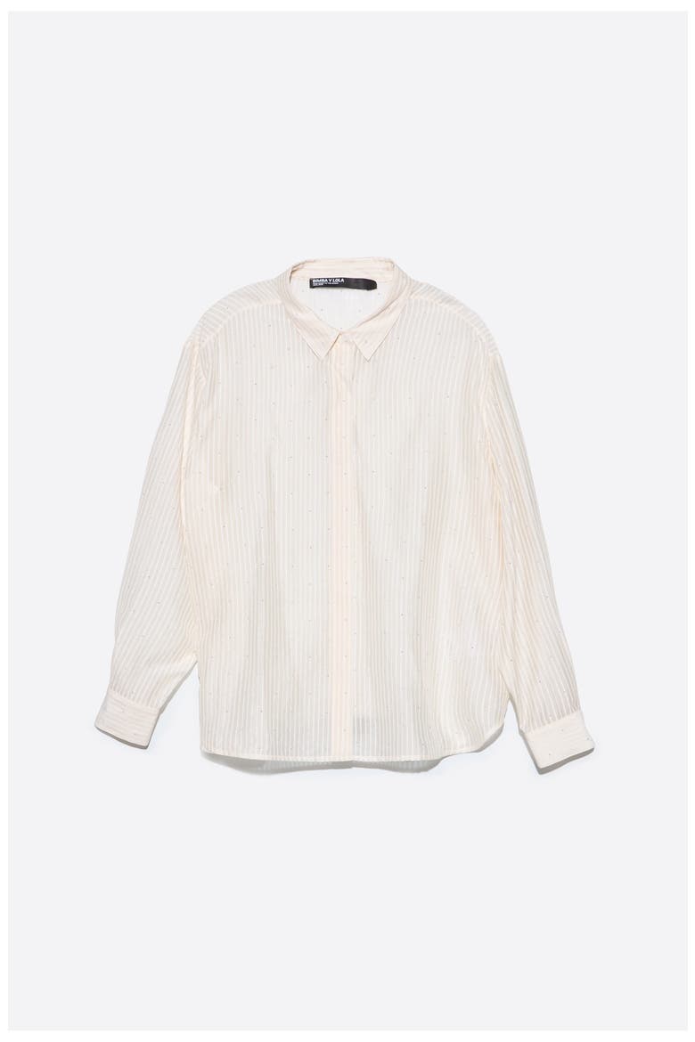 Straight striped shirt, Alternate, color, IVORY