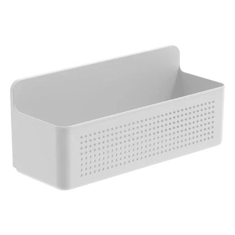 Wall Mounted Adhesive Storage Basket Organizer for Kitchen and Laundry