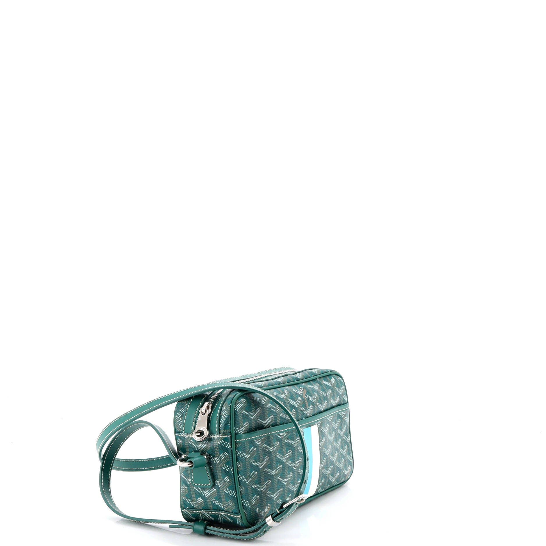 Cap Vert Bag Printed Coated Canvas, Alternate, color, Green