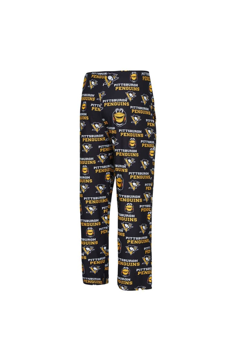 CONCEPTS SPORT Men's Concepts Sport Black Pittsburgh Penguins All Over Print Knit Pants, Alternate, color, Black