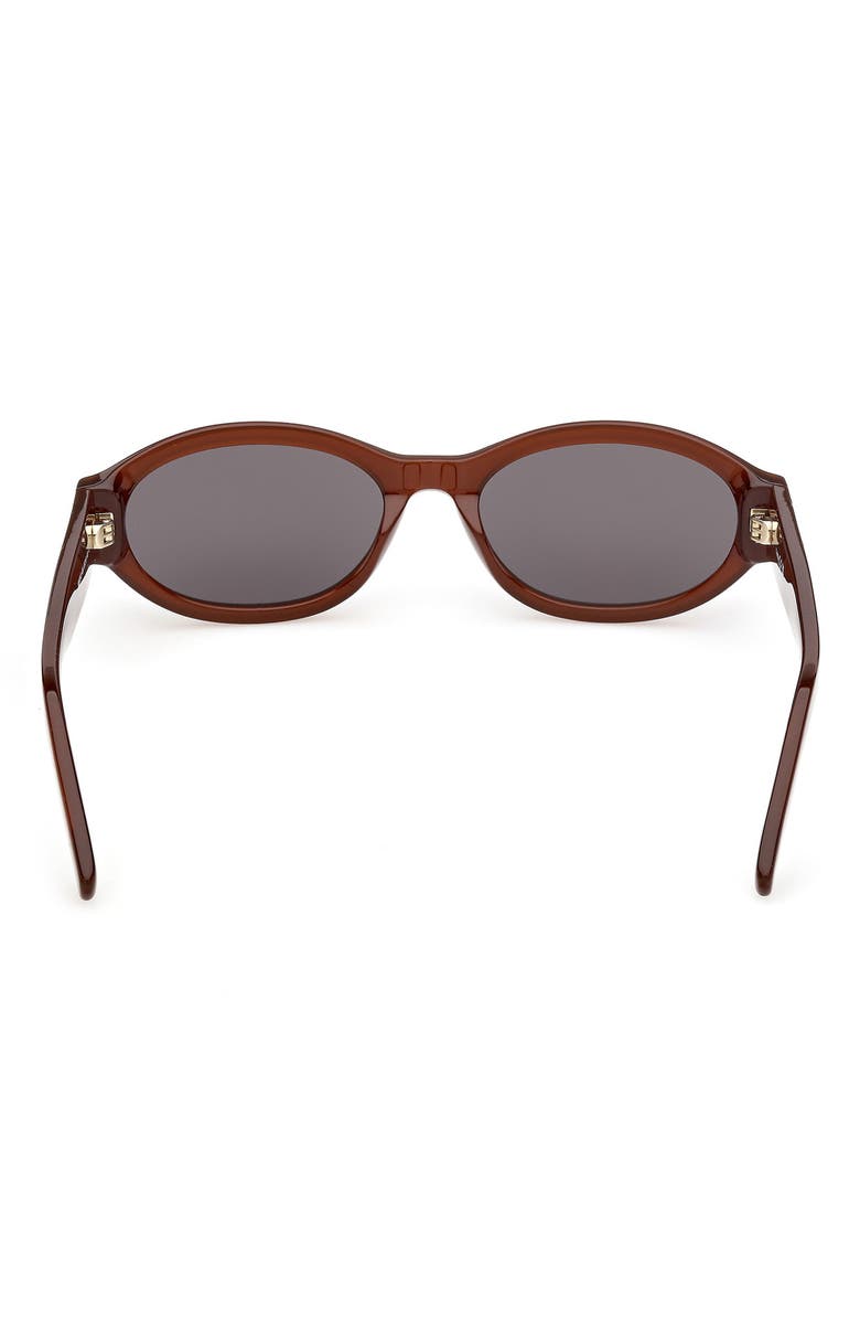 MCM 55mm Oval Sunglasses, Alternate, color, Opal Brown / Gold / Smoke