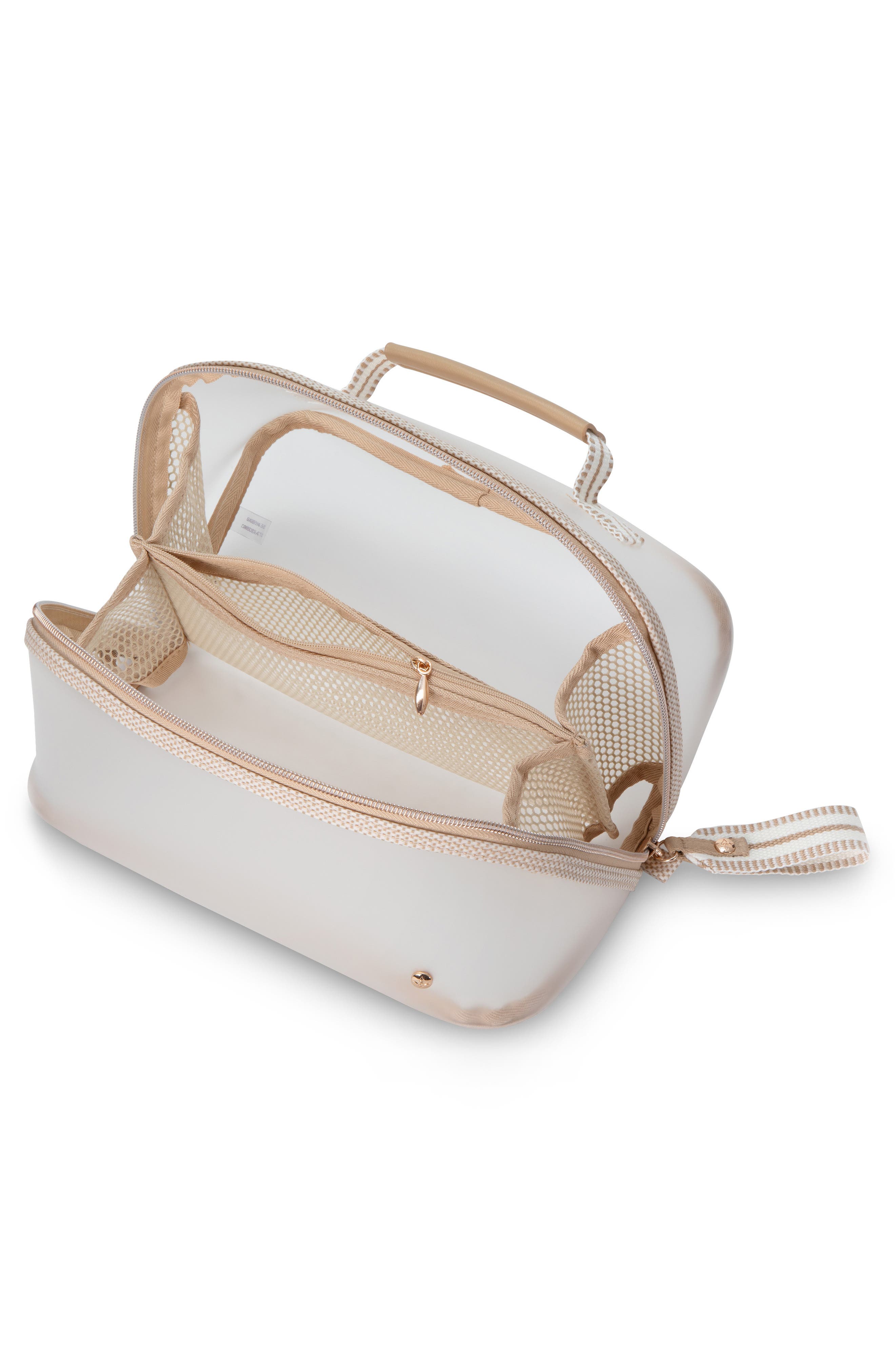 Miami Tropea Large Zip Makeup Case, Alternate, color, WHITE